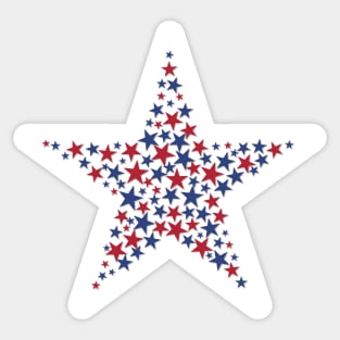 American Star 4-th July USA Sticker